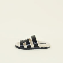 Hermes Bicolor Chypre Shearling Sandal 38