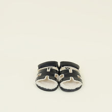 Hermes Bicolor Chypre Shearling Sandal 38