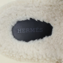Hermes Bicolor Chypre Shearling Sandal 38