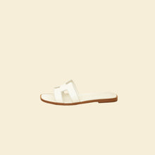 Hermes Blanc Oran Sandals 38