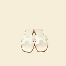 Hermes Blanc Oran Sandals 38