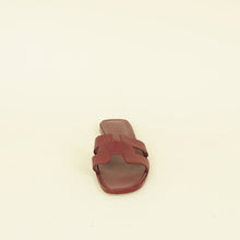 Hermes Rouge H Oran Sandals 38