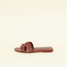 Hermes Rouge H Oran Sandals 38