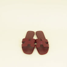 Hermes Rouge H Oran Sandals 38