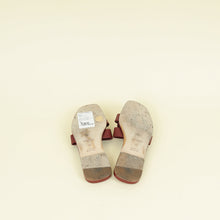 Hermes Rouge H Oran Sandals 38