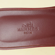Hermes Rouge H Oran Sandals 38