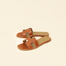 Hermes Gold Oran Sandals 39.5