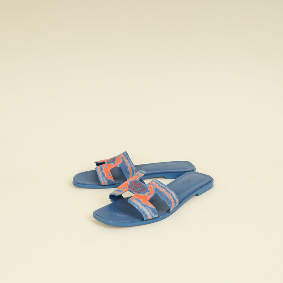 Hermes Bicolor Bride de Gala Oran Sandal 39.5