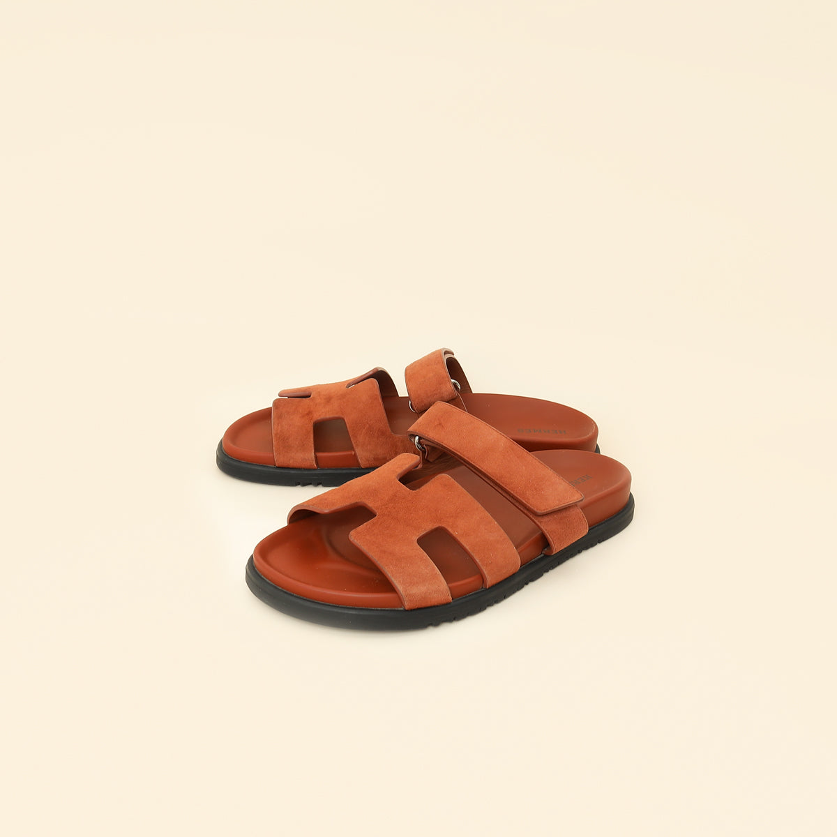 Hermes Cuivre Suede Chypre Sandal 39.5