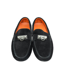 Hermes Noir Suede Irving Loafer 39.5