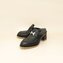 Hermes Noir Flore 60 Goatskin Mule 39