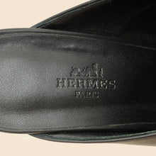 Hermes Noir Flore 60 Goatskin Mule 39