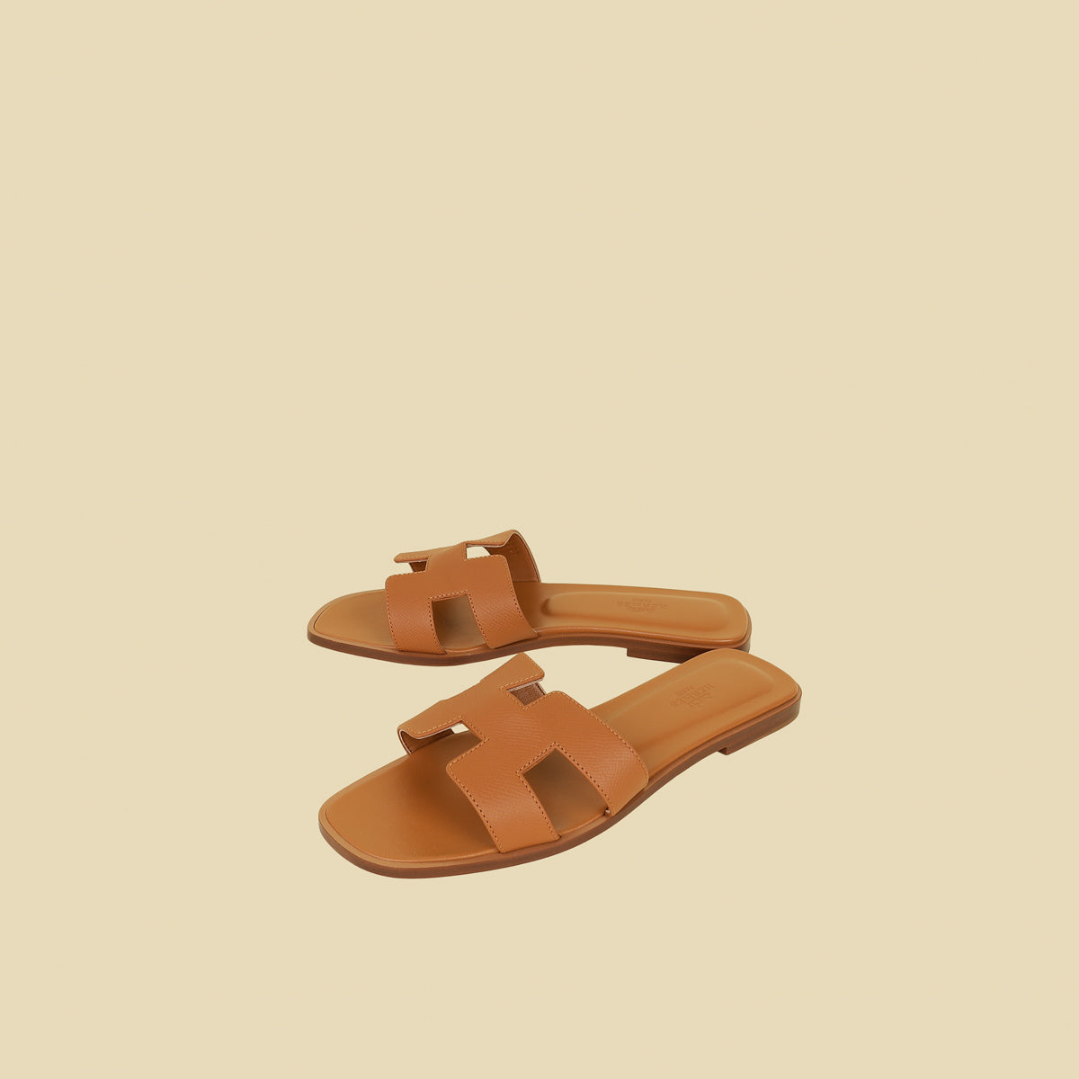 Hermes Natural Oran Sandals 39