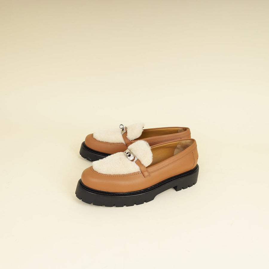 Hermes Bicolor Icone Loafer 39