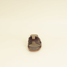 Hermes Bordeaux Shiny Alligator Oran Sandals 39