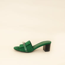 Hermes Vert Electrique Gigi 50 Sandals 39