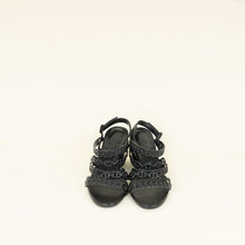 Hermes Black Romanza Sandals 39