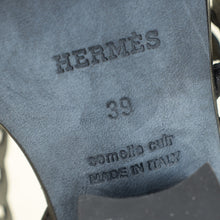 Hermes Black Romanza Sandals 39