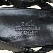 Hermes Black Romanza Sandals 39