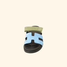 Hermes Bicolor Chypre Suede Sandals 40.5