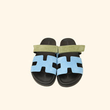 Hermes Bicolor Chypre Suede Sandals 40.5