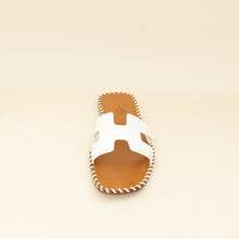 Hermes Blanc Oran Braided Sole Edge Sandal 40