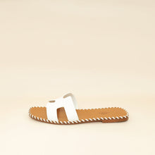 Hermes Blanc Oran Braided Sole Edge Sandal 40