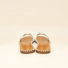 Hermes Blanc Oran Braided Sole Edge Sandal 40