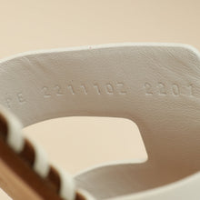 Hermes Blanc Oran Braided Sole Edge Sandal 40