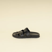 Hermes Black Chypre Sandals 40