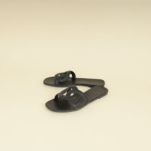 Hermes Black Aloha Sandals 40