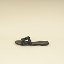 Hermes Black Aloha Sandals 40