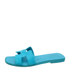 Hermes Bleu Vif Suede Oran Sandals 40