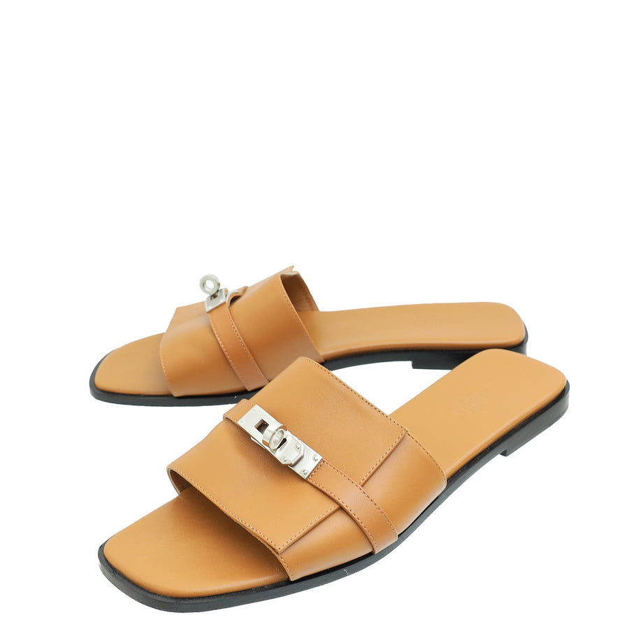 Hermes Naturel Giulia Sandal 41