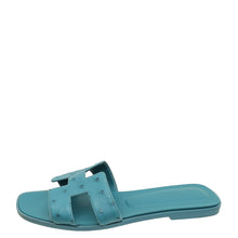 Hermes Bleu Vif Oran Ostrich Sandal 41