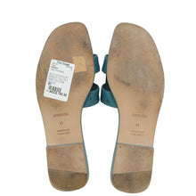 Hermes Bleu Vif Oran Ostrich Sandal 41
