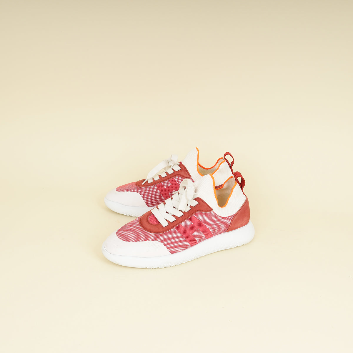 Hermes Multicolor Rose Crew Sneakers 41