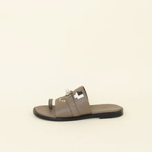Hermes Etoupe "Joke" Sandals 42