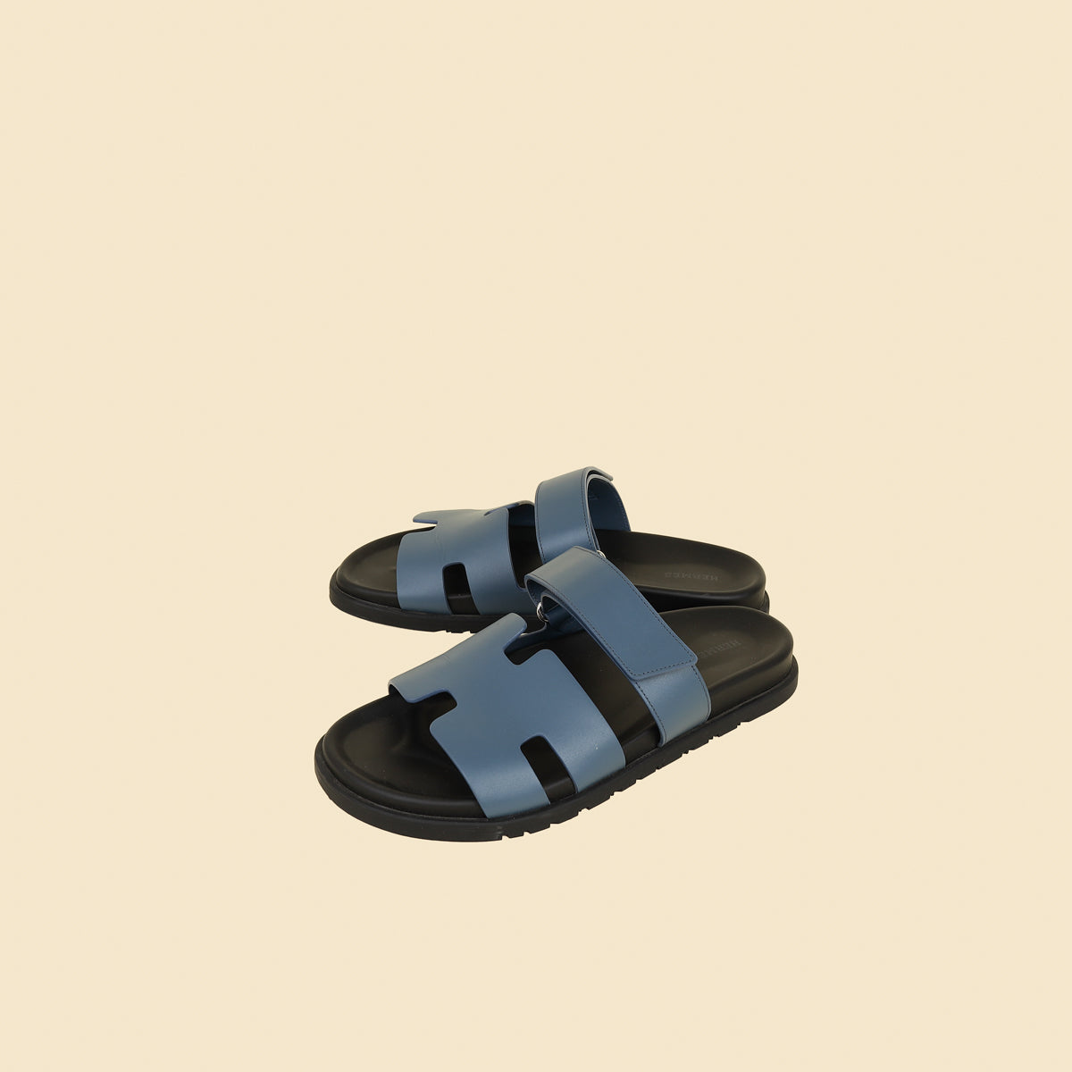 Hermes Bleu Turquin Chypre Sandal Men's 42