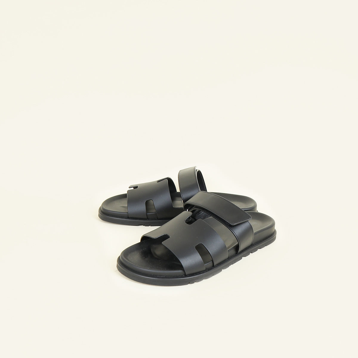 Hermes Noir Chypre Men's Sandal 43