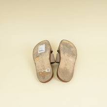 Hermes Beige Sable Chevron Izmir Sandals 43
