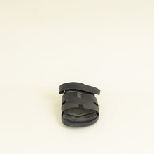 Hermes Noir Chypre Sandals 44.5