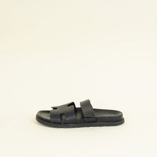 Hermes Noir Chypre Sandals 44.5