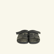 Hermes Noir Chypre Sandals 44.5