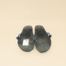 Hermes Blue Celeste Suede Chypre Sandals 45