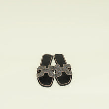Hermes Pink Nude Oran Crystal Beads Embellished Sandal 35.5
