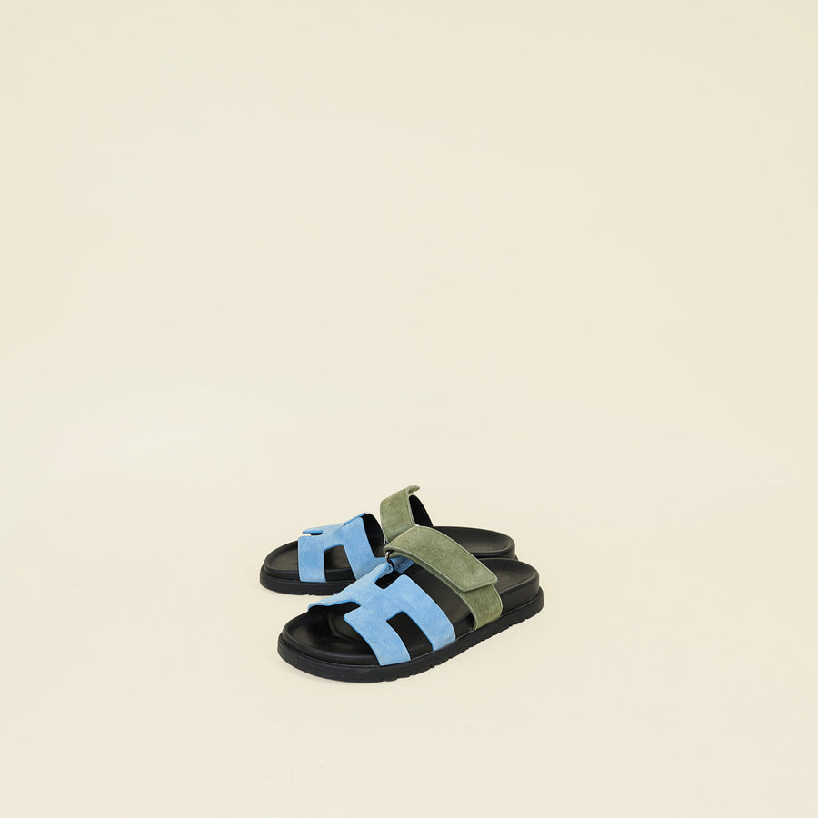 Hermes Bicolor Chypre Sandals 35.5