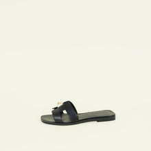 Hermes Noir One Stud Oran Sandal 35.5