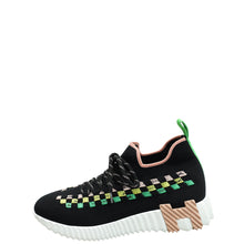 Hermes Black Multicolor Flex Slip On Sneakers 36.5