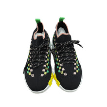Hermes Black Multicolor Flex Slip On Sneakers 36.5